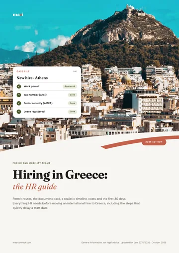 Cover of Hiring in Greece: the HR guide